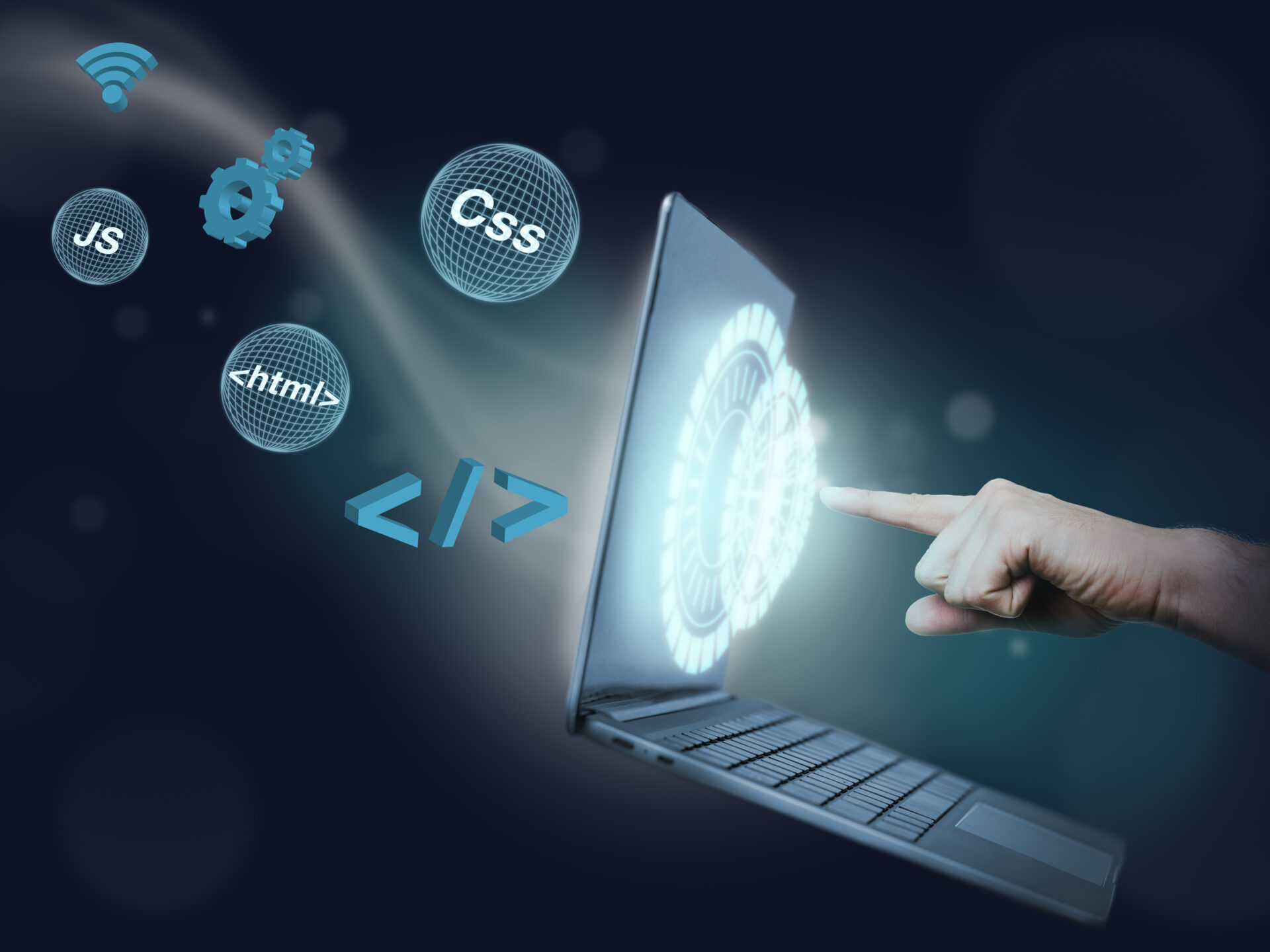 An image displaying HTML code on a screen, showcasing the role of Software Development Tools in web development.