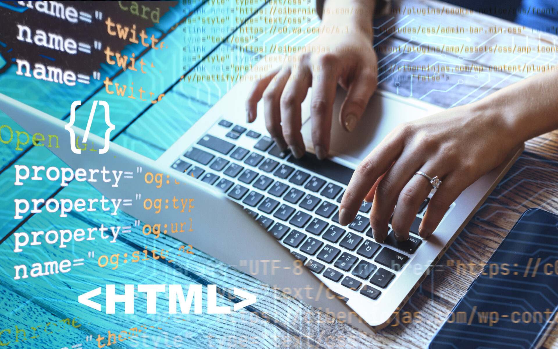 Person coding HTML with focused keyword 'MVP and Low-Code', illustrating the process of crafting innovative solutions in web development.