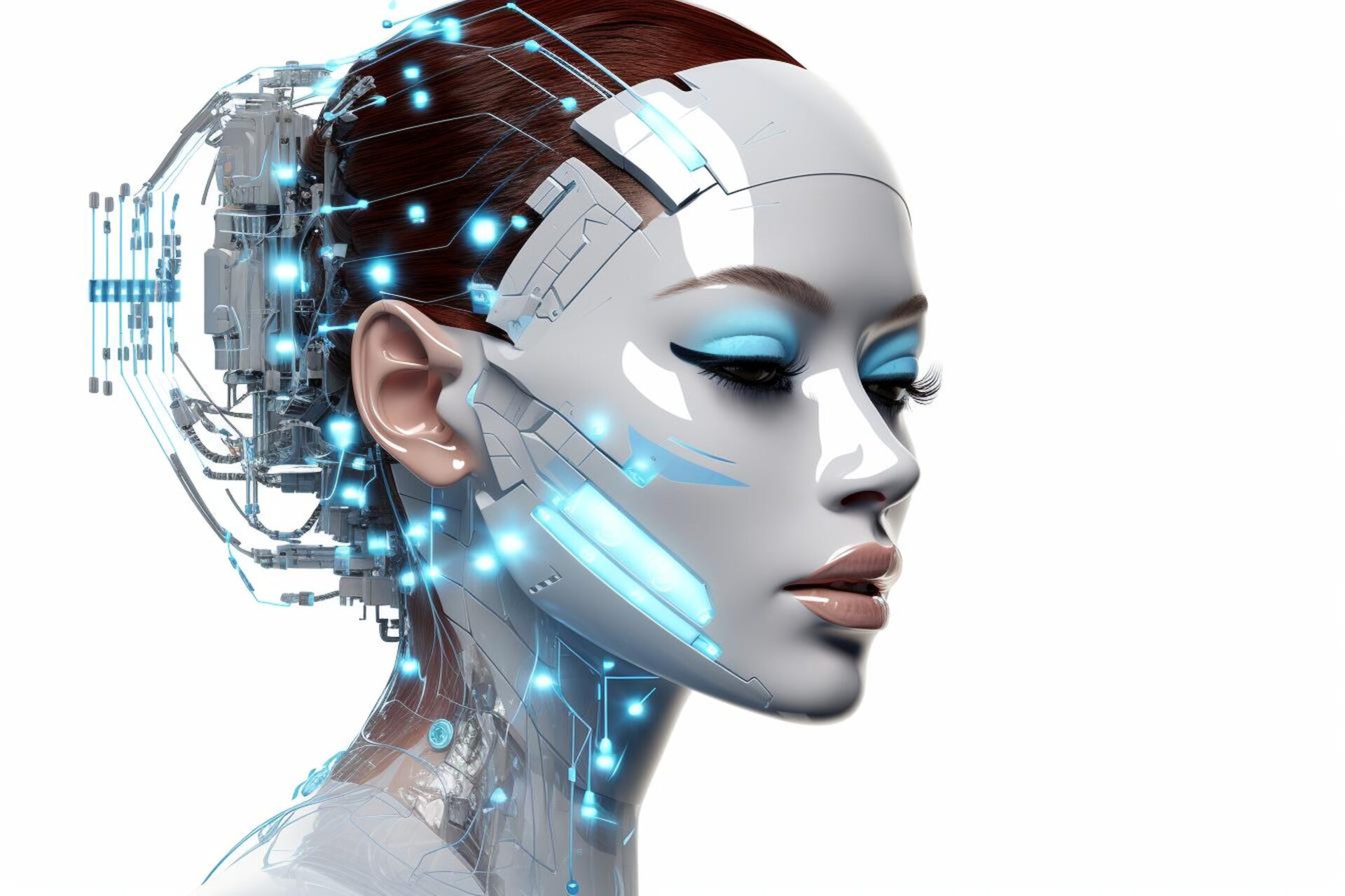 Illustration showcasing the transformative impact of AI language technology on business and society.