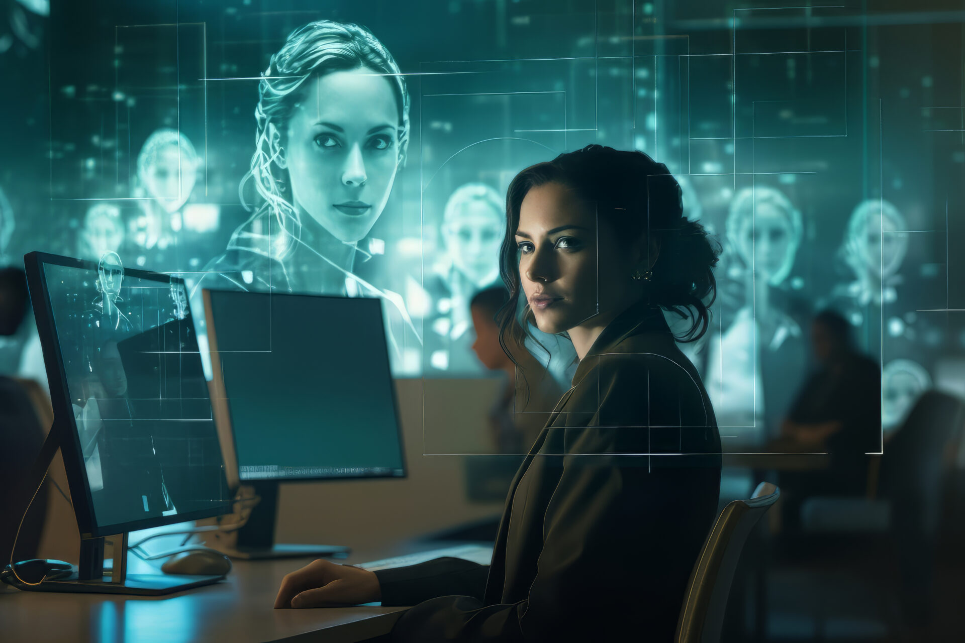 A woman delves into the Technological Advancements in Large Language Model Architecture.