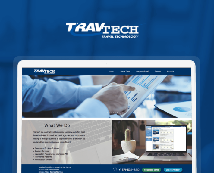TravTech portfolio design showcasing solutions